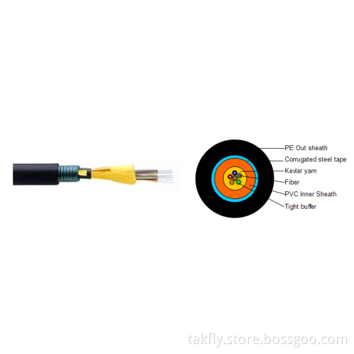 6 Core Single Mode Fiber Optic Cable